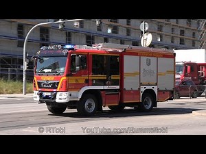 Dresden fire department engine responding | BF Dresden HLF 20 FuRW 1 Albertstadt [GER | 14.6.2021]
