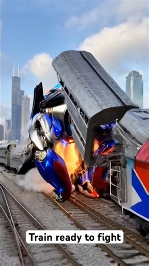 WOW, This train turns into a transformer, ready to Fight!