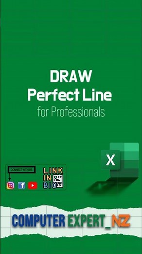 Draw a Perfect Line in Excel ! Amazing Excel Trick #shorts #excel #ytshorts