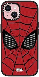 CASETiFY Impact iPhone 15 Case [Spider-Man Co-Lab / 4X Military Grade Drop Tested / 8.2ft Drop Protection] - Spider-Man Mask - Matte Black