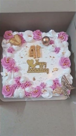 41th marriage anniversary cake design #shorts video decoration ideas