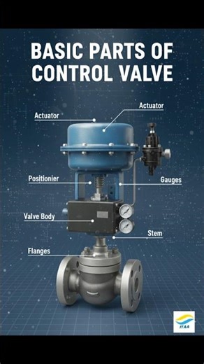 Control Valve Basic Parts Explained with Animation#controlvalve #instrumentation #electrician