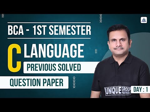 #bca 1st sem|Previous year C language|Solve Question paper |(Bca annual exam)for 2023 Exam| Day- 01|
