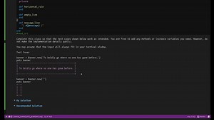 Solving the Banner Class Exercise - Coding / Programming with Ruby
