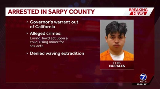 Sarpy County authorities arrest man on California warrant for alleged sex crimes