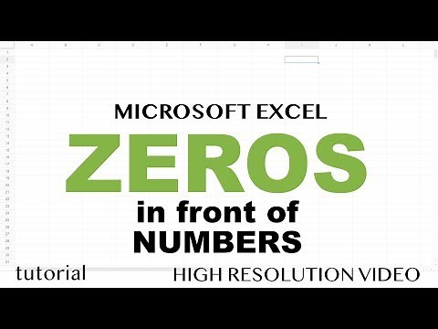 Zero in Front of Number in Excel & Google Sheets