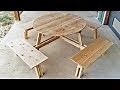 How to Build a Round Picnic Table with Benches