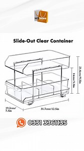 2-Tier Clear Organizer with Dividers – Perfect for kitchen cabinets, counters & under sink storage! Multi-use & slide-out design for easy access. Send a WhatsApp message to order: 0331 3361135 #KitchenOrganizer #UnderSinkStorage #HomeEssentials #SpaceSaver #MSStore #2TierOrganizer #ClearStorage | MustafaSaeed store | Facebook