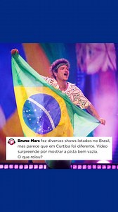 251K views · 10K reactions | Bruno Mars lotou dezenas de show em São Paulo, Rio de Janeiro, Brasília e... Curitiba? A situação foi visivelmente outra. A pista ficou com um espação vazio, levantando questionamentos sobre o que aconteceu. Dizem por aí que anunciaram bem depois, quando as pessoas já compraram ingressos para viajar. Preço muito alto também foi apontado como motivo.  Brazil News  Guilherme Horst | POPline | Facebook