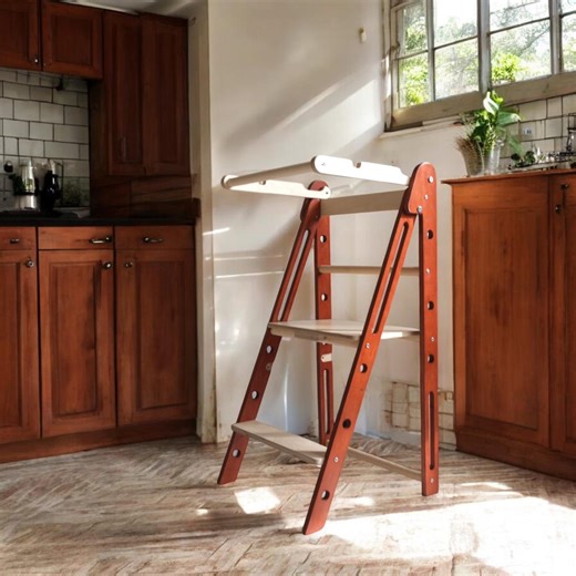 Ykkids Foldable Kitchen Tower for Helper Toddlers & Kitchen Learning Stool, Toddler Tower, Montessori Tower Kitchen, Tower Helper Stool. - Etsy