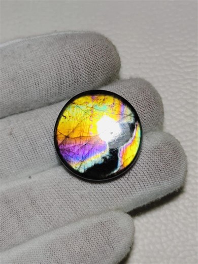 Round Shape Spectrolite Flash Labradorite Cabochon – Hand-polished Gemstone for Jewelry Supply - Etsy