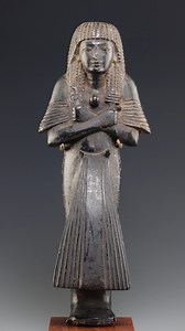 Possibly over 3,300 years old, this shabti of Meryre with a ba-bird on his breast is attributed to the 18th Dynasty of the New Kingdom of Ancient Egypt, during the reign of Akhenaten in the Amarna Period. It is carved from serpentinite and measures 22.3 × 8.5 × 5.8 cm (8.75 × 3.4 × 2.3 in). This artifact is now housed at The Metropolitan Museum of Art in New York City, New York, United States. It was acquired by J. Pierpont Morgan from Mohammed Mohassib in Luxor before 1913 and entered the Museu