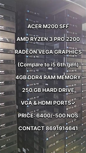 🔥 Acer Veriton M200 Desktop Full Details | Ryzen 3 PRO | Bulk Stock 500+ | Best Budget SFF #shorts