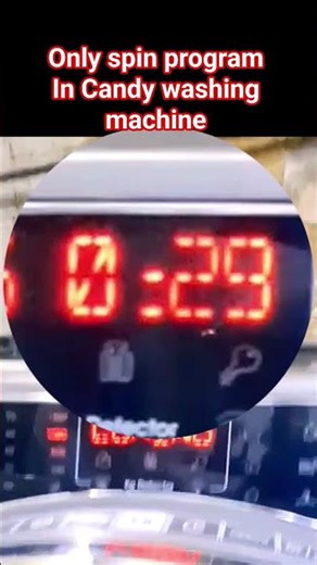 Candy washing machine only spin program how to use