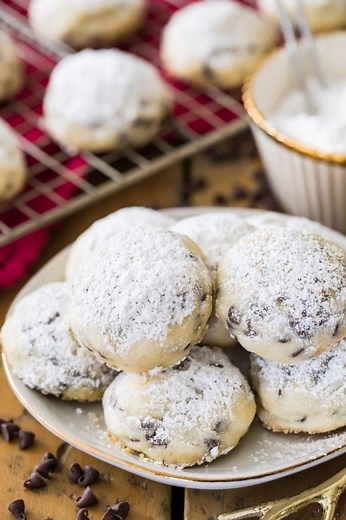 Chocolate Chip Snowball Cookies