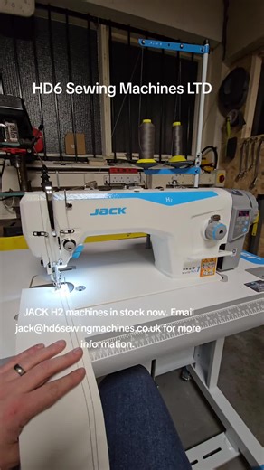 JACK H2 machines in stock now. Walking foot type machines, with basic features. Needle positioning, integrated motor, control and LED lighting. email jack@hd6sewingmachines.co.uk for more information. #jack #sewing #new #heavyduty #seamstress
