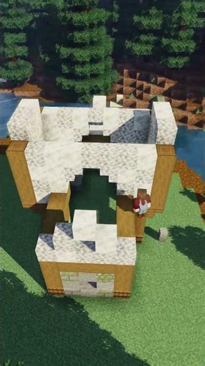 Easy Overgrown Survival Base 🌱 #shorts #minecraft #minecraftbuilding