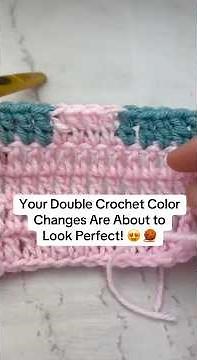 Double Crochet Color Changes Made EASY! 😍🧶 Level Up Your Crochet Skills!