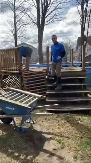 Removing above ground swimming pools #poolremoval #poolservice #abovegroundpool #pool #demolition ￼