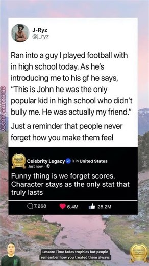Real character leaves a lasting impression long after the game ends