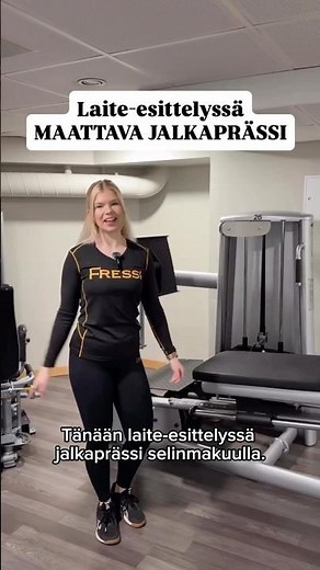 Laite-esittely: Jalkaprässi selinmakuulla