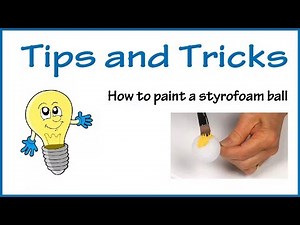 Paint a styrofoam ball without getting your hands dirty