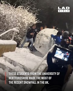 2.1M views · 2.3K reactions | What happens when you push a giant snowball down the stairs... ❄️ | STUDENTbible | Facebook