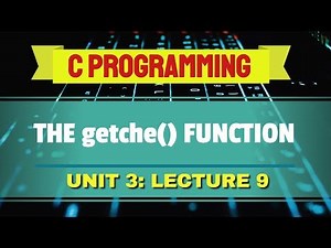 getche( ) Function in C (Urdu/Hindi)