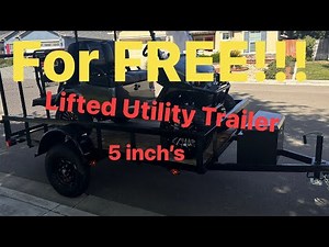How to lift a single axle utility trailer for free! Perfect for sideXsides quads and off roading!
