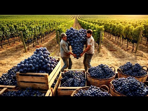 From Seed to Giant Harvest | How Grapes Are Grown on Massive Vineyards