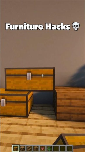 Furniture Hacks 💀 #minecraft