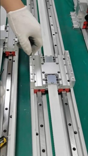 assemble dual rail timing belt driven linear motion actuator #linearmodule #linearactuator #factory