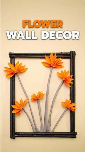 Flower Wall Decor 🌸 | DIY Paper Flower Wall Hanging | Easy Room Decor