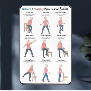 Balance & Stability Exercises for Seniors – Gentle Low Impact Workout Printable Chart, Senior Exercise PDF Download, Elderly Exercises - Etsy UK