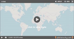 13 Peaks on plotaroute.com