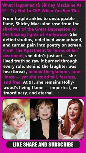 What Happened to Shirley MacLaine At 91– Try Not to CRY When You See This