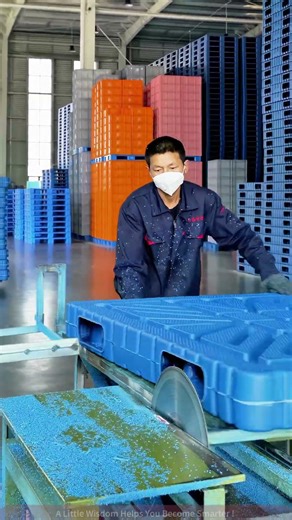 Busy Figures in the Workshop Worker Focused on Operating Plastic Process