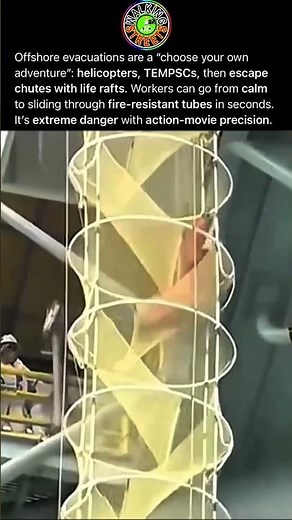 Vertical Escape Chutes Allow Rapid Descent From Tall Offshore Platforms During Severe Emergencies