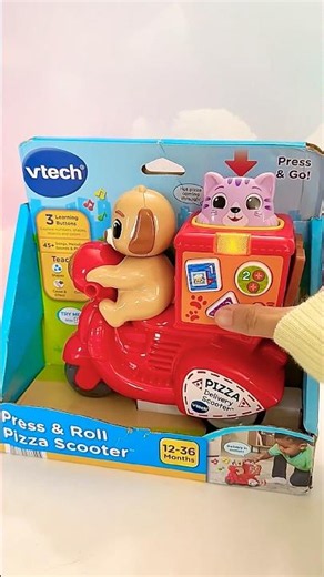 Fun Press & roll Pizza scooter #peekaboo #rapido #shortsfeed #toys #shorts #vtech #unboxing #vtech