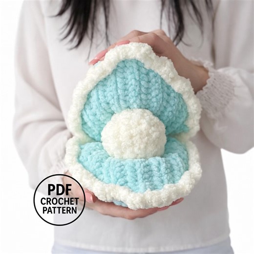 Crochet Clam Plush Pattern PDF. Sea Shell With Pearl Amigurumi. Ocean Toy Tutorial - Etsy Australia
