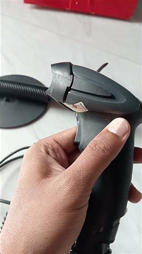 Handheld Barcode Scanner Metrologic Kondisi Mati dan Karet Sudah Retak