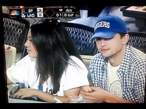 Ashton Kutcher and Mila Kunis Attend Dodgers Game With Her Parents