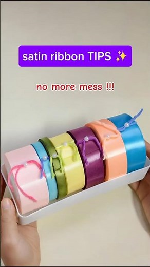 Keep Your Ribbons Tidy with This Cute Trick! | Ribbon Storage Hack