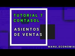 Contasol 7: Recording a sale