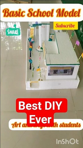 "School Model Project in 1 Minute! 🔥 | DIY Mini Building""M Project"#project #CraftIdea#diy #model