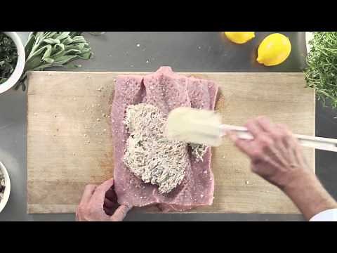 HK Lihakoulu - Porsaan ulkofilee sieni-pekonitäytteellä