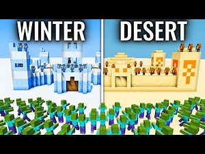 Monster Army VS Biome Castles in MINECRAFT
