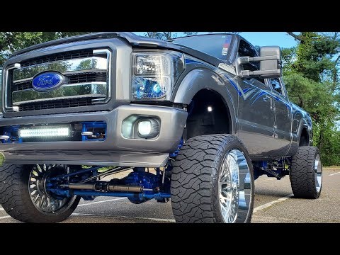 Custom lifted 2015 ford f250 6.7l powerstroke review (powder coated under carriage)