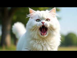 White Persian Cat Sound 😺 | Cute Persian Cat Meow Sound Effect | Cat Videos for Cats