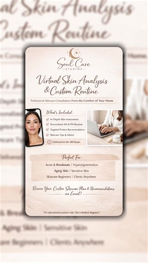 New service alert ✨ Virtual Skin Analysis Custom Routine 🤍 If your skincare routine isn’t working, it’s not you…. it’s the routine! Personalized guidance, AM/PM routine, delivered straight to your email. 📧 24–48 hrs 💻 100% virtual 🗣️ I Hablo Español Book through @Grand Rapids Esthetician BIO (idk why it doesn’t let me add it on this page😭) #virtualskinconsultation #glowfromanywhere #skincareroutine #skincare101 #pielbonita